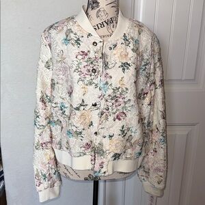 Nanette Lepore Floral Bomber Jacket